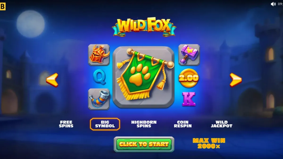 สุนัขจิ้งจอกอัศวินในเกมสล็อต Wild Fox